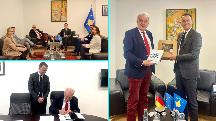 Ministri Bujqësisë, Pylltarisë dhe Zhvillimit Rural, Faton Peci pret në takim Zëvendës Presidentin e Parlamentit Evropian,  Rainer Wieland