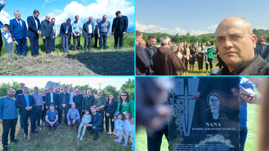 Deputeti Haxhi Avdyli së bashku me kryeministrin Albin Kurit homazhe në familjen Marku.