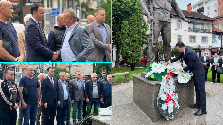 Ministri Faton Peci homazhe dëshmorit safet Peci-Boletini